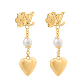 LV Heart Earrings